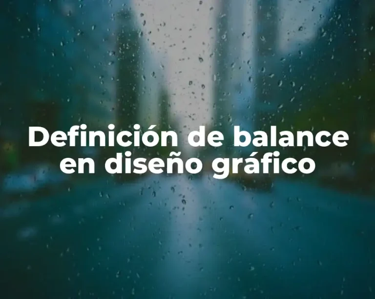 Definición de balance en diseño gráfico