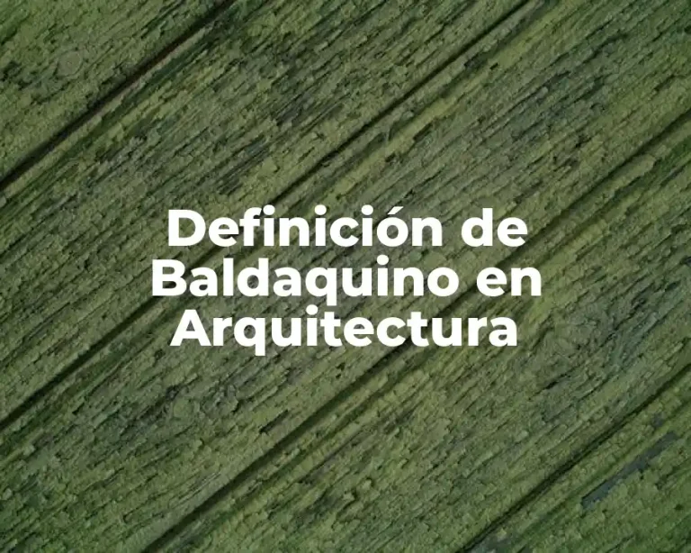 Definición de Baldaquino en Arquitectura