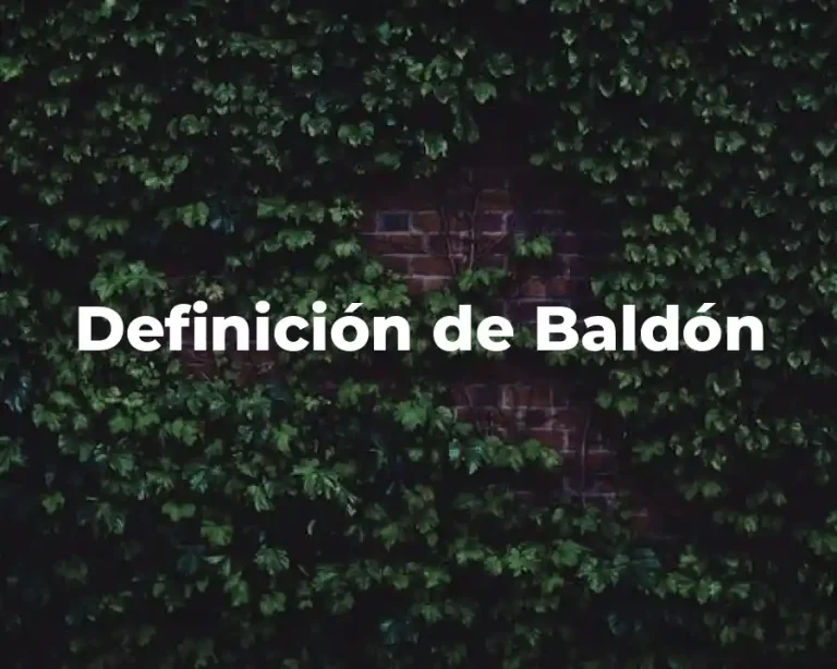 Definición de Baldón