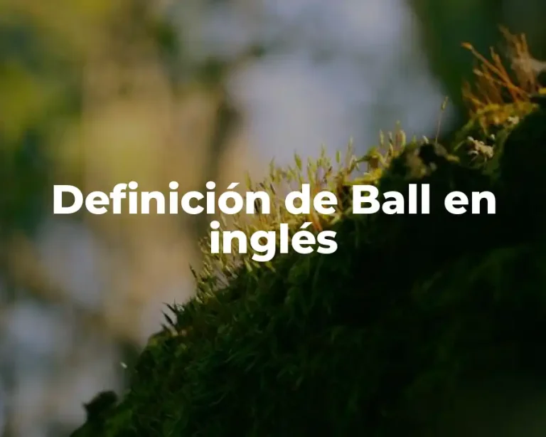 Definición de Ball en inglés