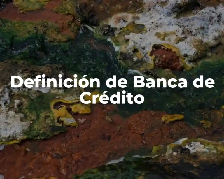 Definición de Banca de Crédito