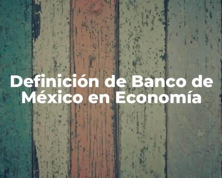 Definición de Banco de México en Economía