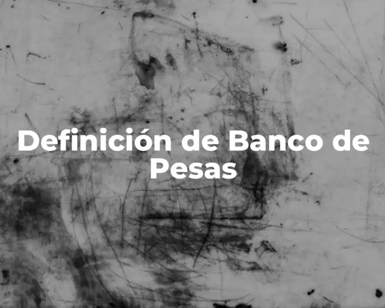 Definición de Banco de Pesas