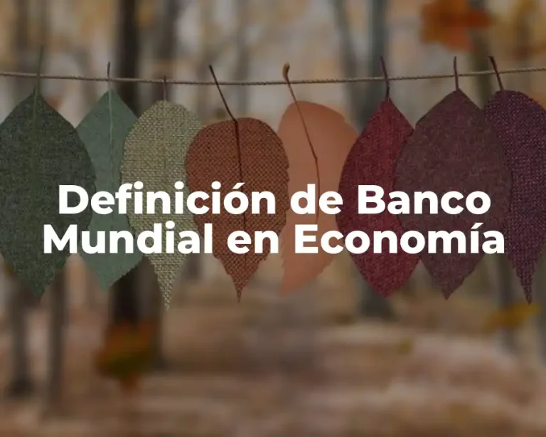 Definición de Banco Mundial en Economía