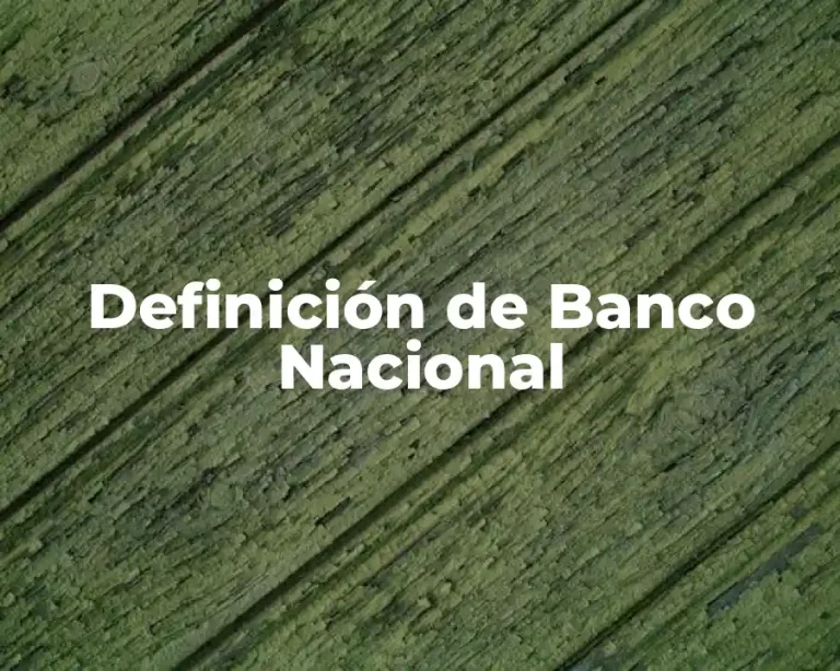 Definición de Banco Nacional