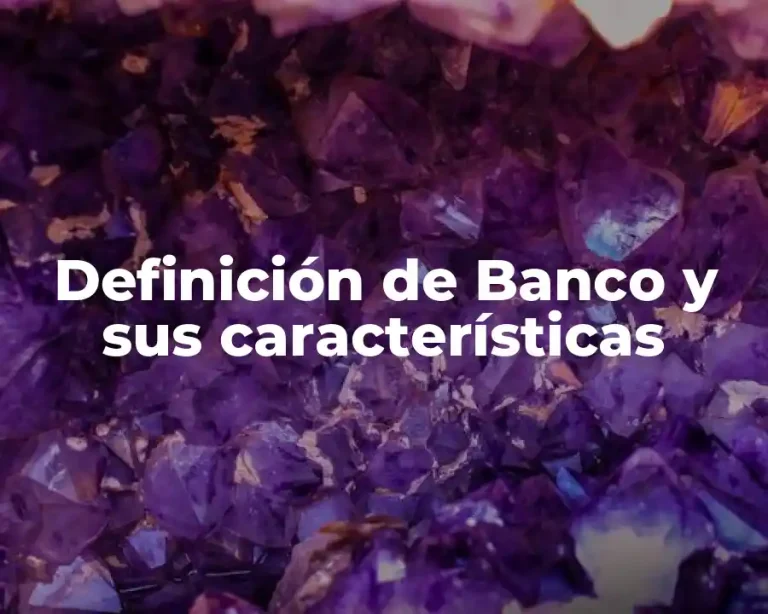 Definición de Banco y sus características