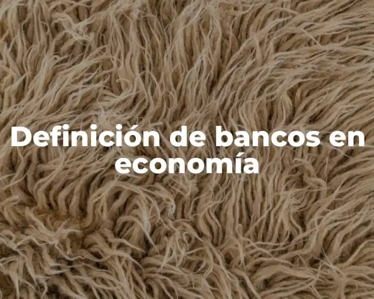 Definición de bancos en economía