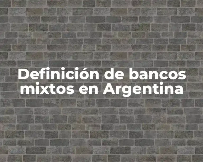 Definición de bancos mixtos en Argentina