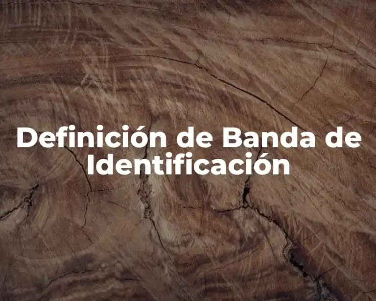 Definición de Banda de Identificación