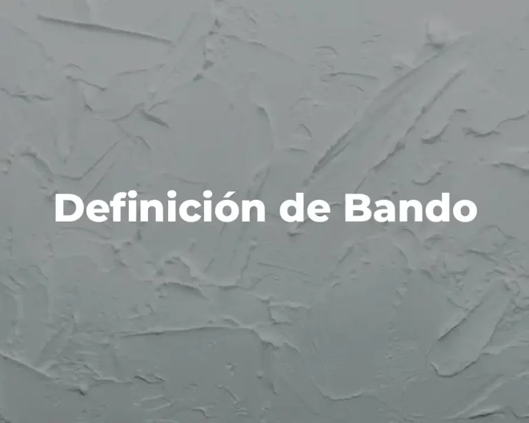Definición de Bando