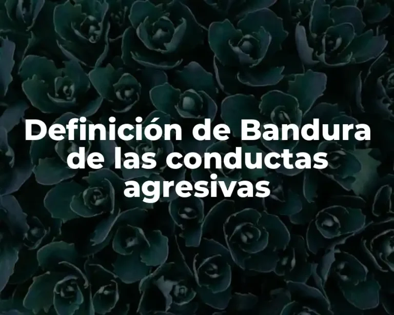 Definición de Bandura de las conductas agresivas