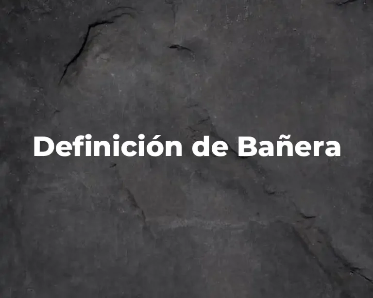 Definición de Bañera