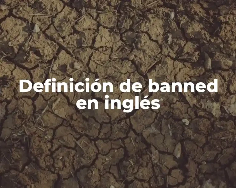 Definición de banned en inglés