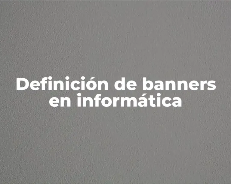 Definición de banners en informática