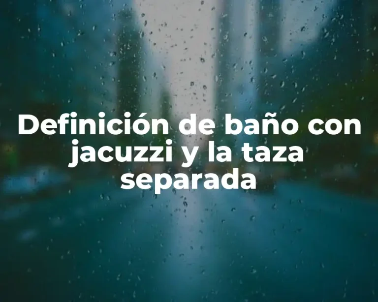 Definición de baño con jacuzzi y la taza separada