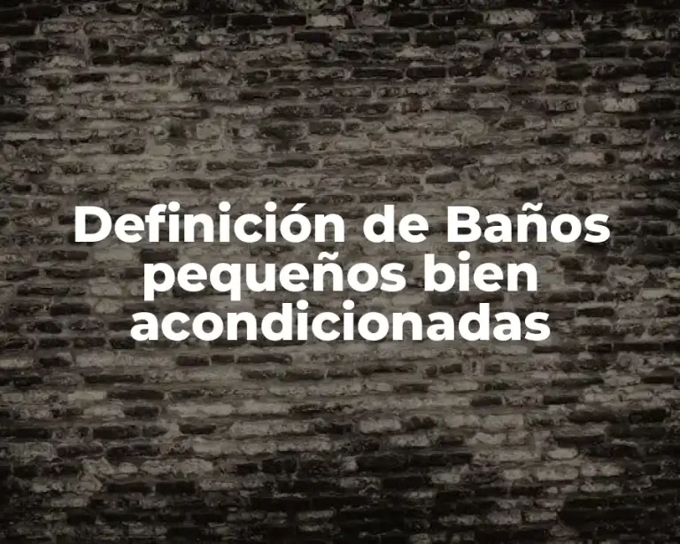 Definición de Baños pequeños bien acondicionadas