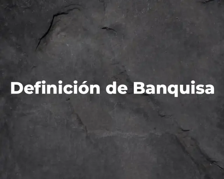 Definición de Banquisa