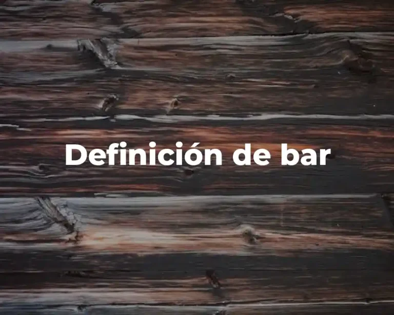 Definición de bar