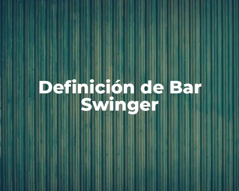 Definición de Bar Swinger