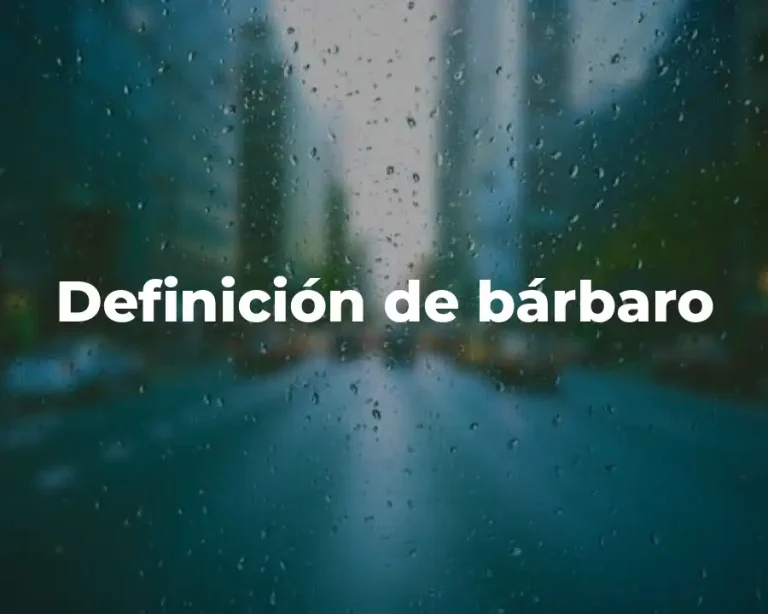 Definición de bárbaro