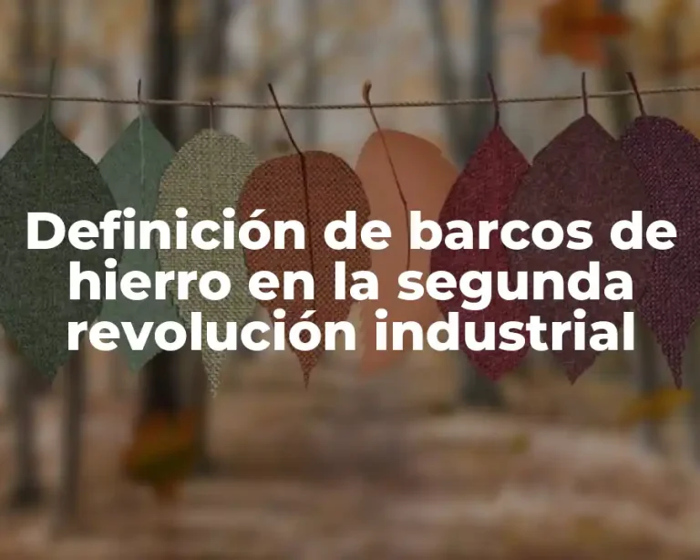 Definición de barcos de hierro en la segunda revolución industrial