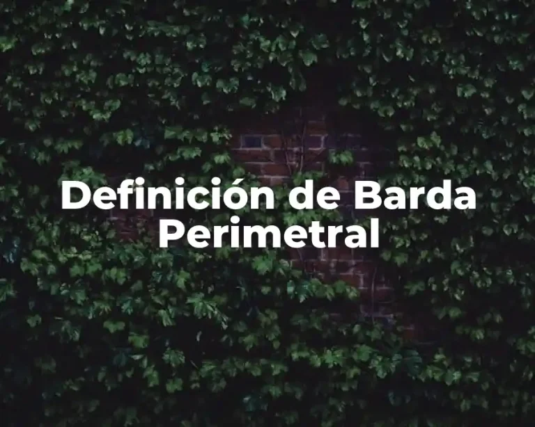 Definición de Barda Perimetral