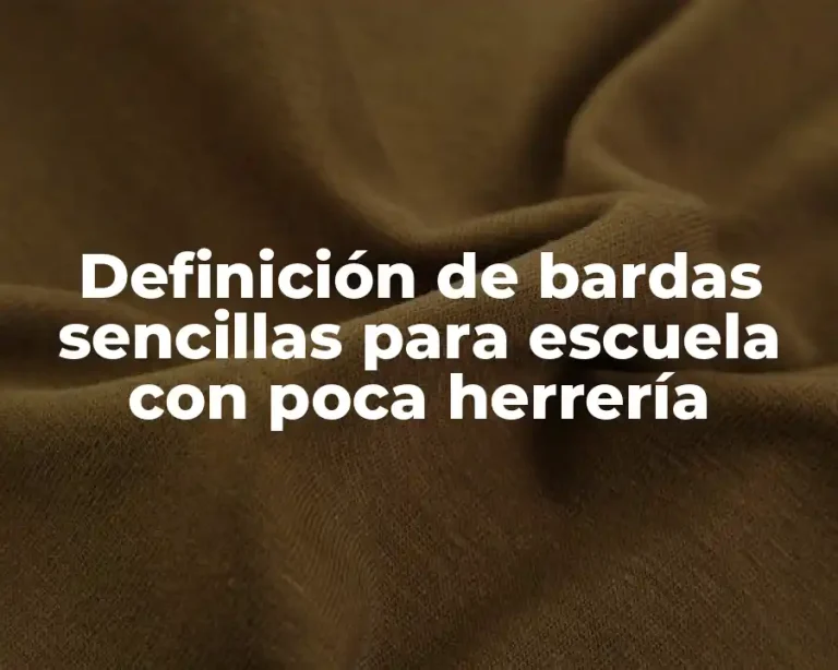 Definición de bardas sencillas para escuela con poca herrería
