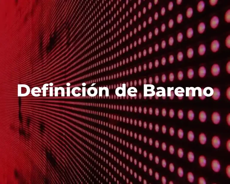 Definición de Baremo