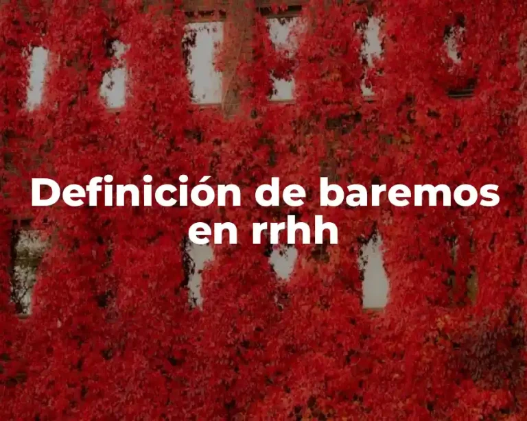 Definición de baremos en rrhh