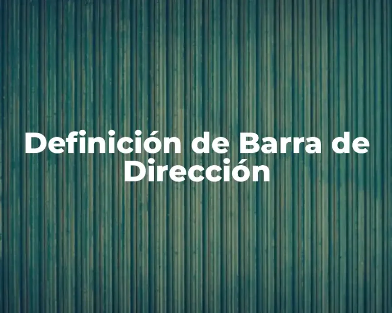 Definición de Barra de Dirección