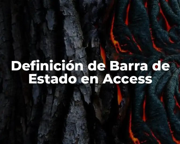 Definición de Barra de Estado en Access