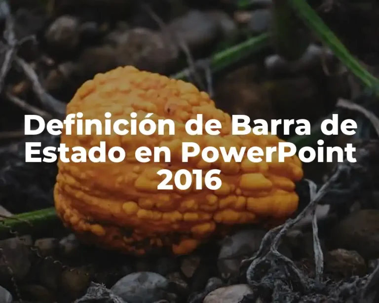 Definición de Barra de Estado en PowerPoint 2016