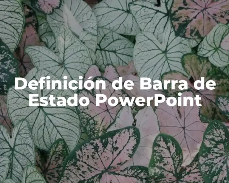 Definición de Barra de Estado PowerPoint
