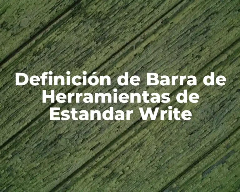 Definición de Barra de Herramientas de Estandar Write