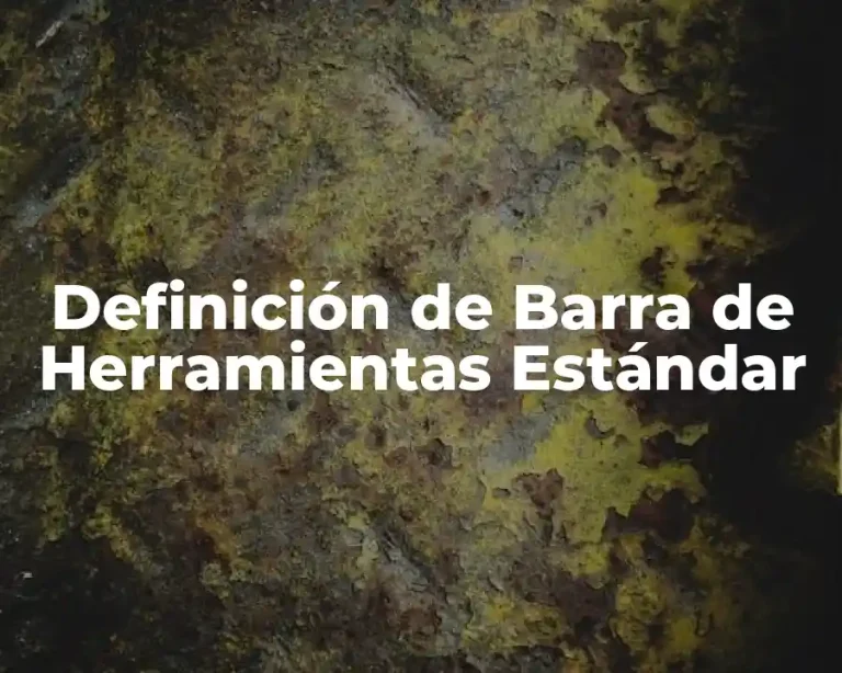 Definición de Barra de Herramientas Estándar