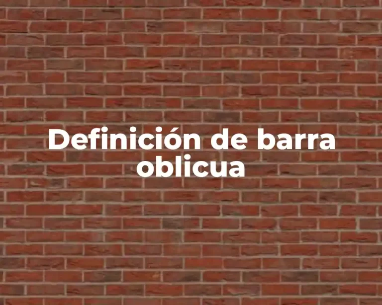 Definición de barra oblicua