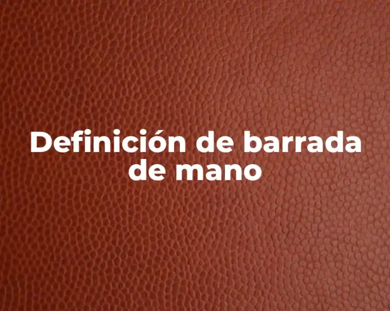 Definición de barrada de mano