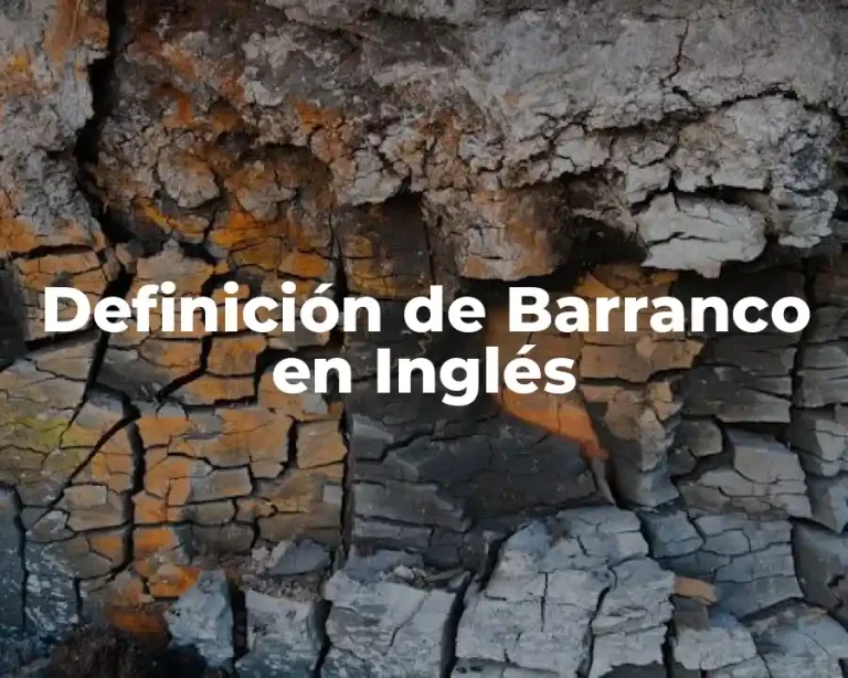 Definición de Barranco en Inglés