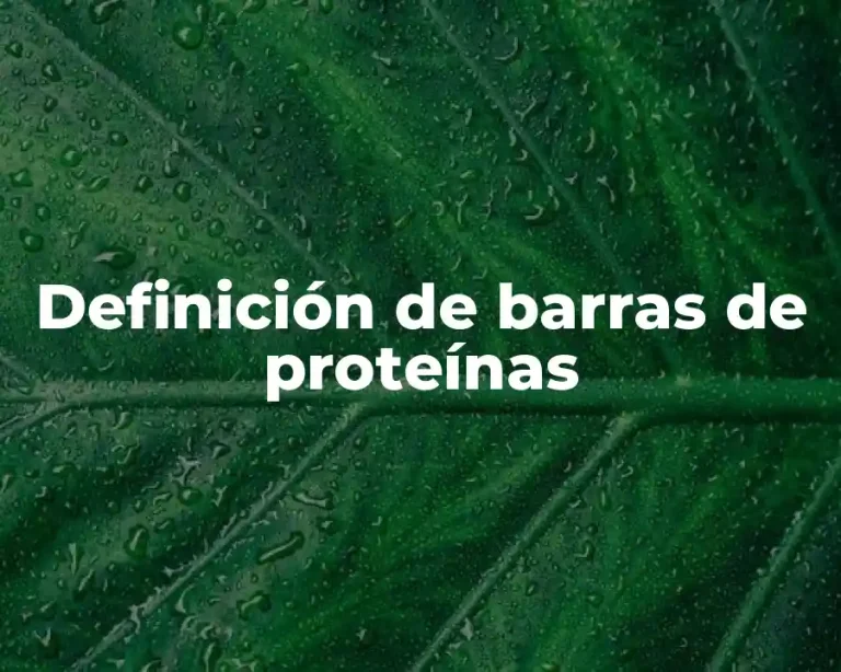 Definición de barras de proteínas