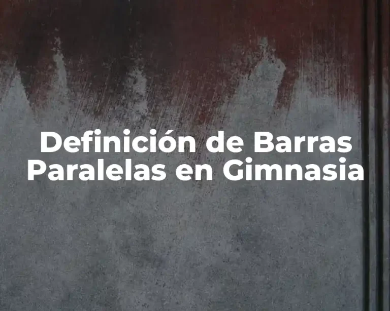 Definición de Barras Paralelas en Gimnasia