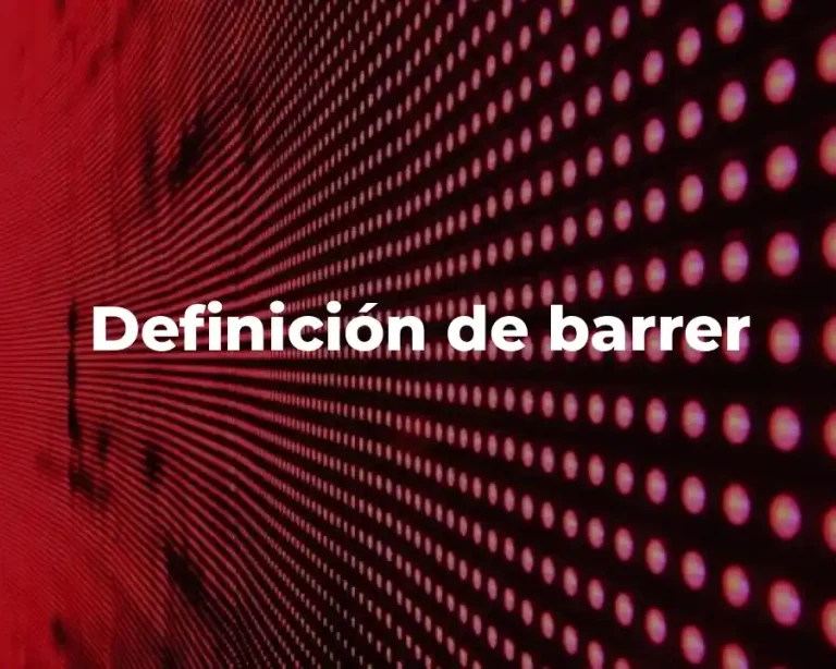 Definición de barrer