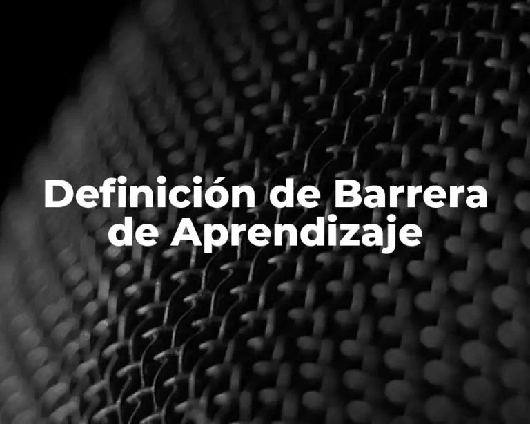 Definición de Barrera de Aprendizaje