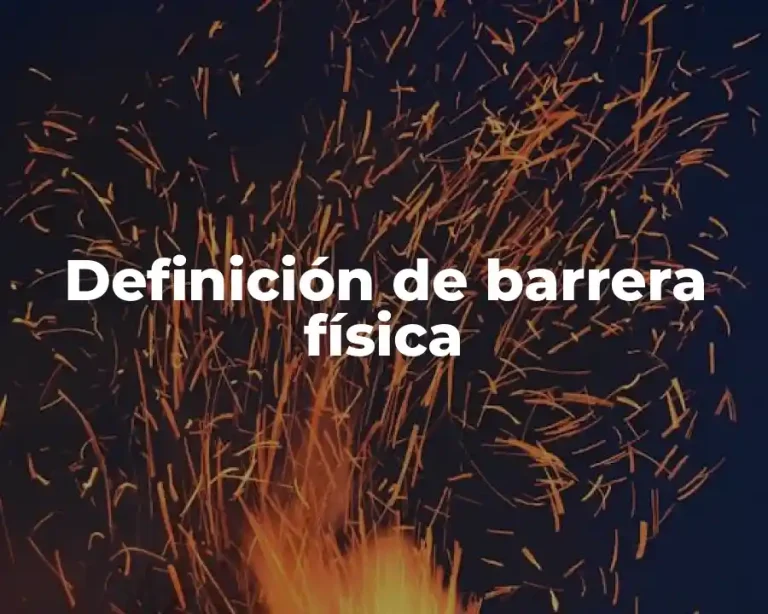 Definición de barrera física