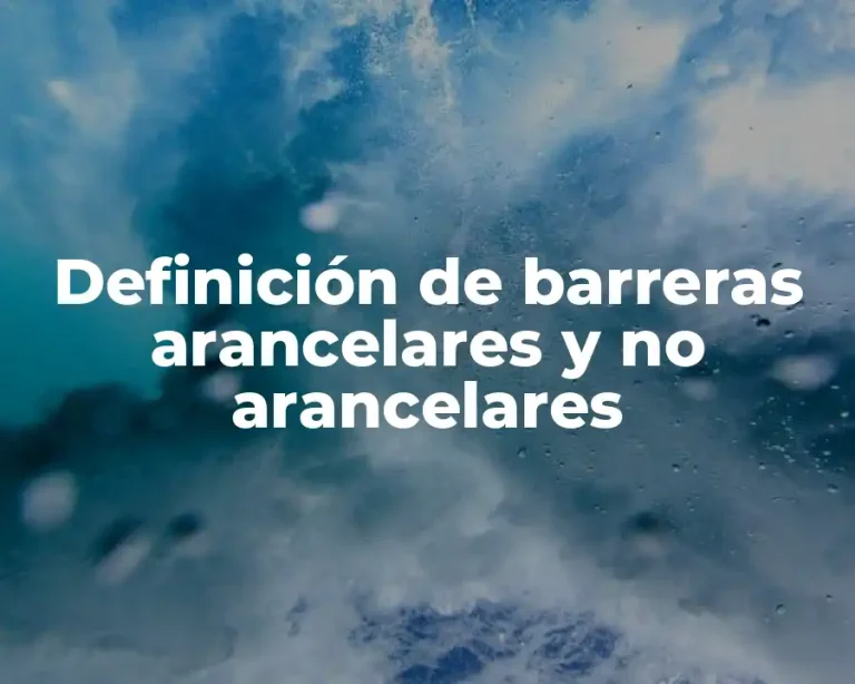 Definición de barreras arancelares y no arancelares