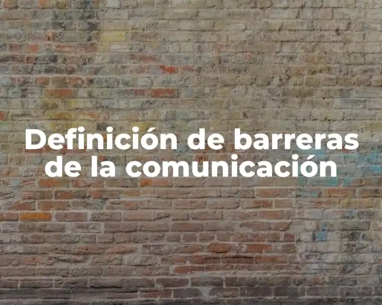 Definición de barreras de la comunicación