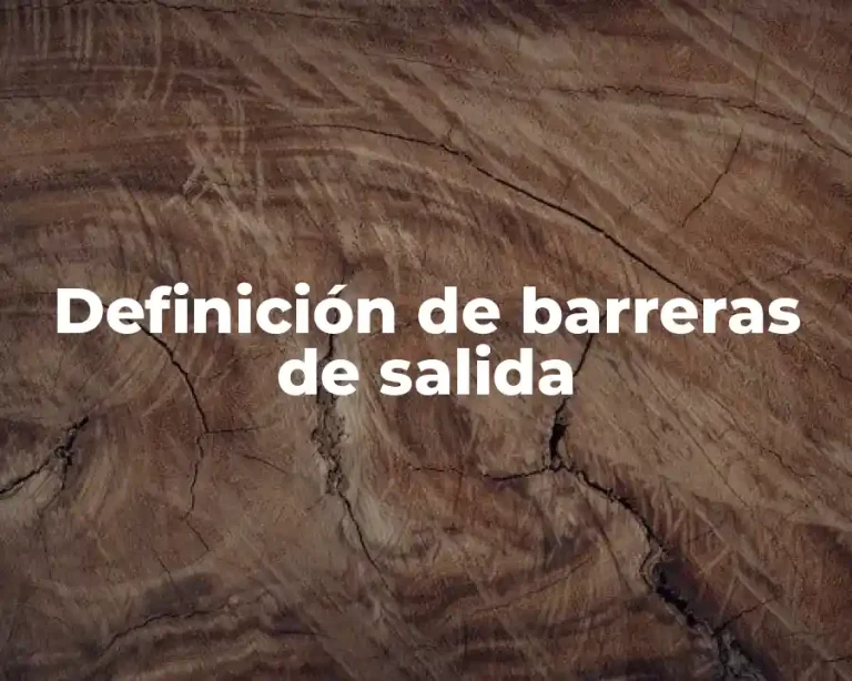 Definición de barreras de salida