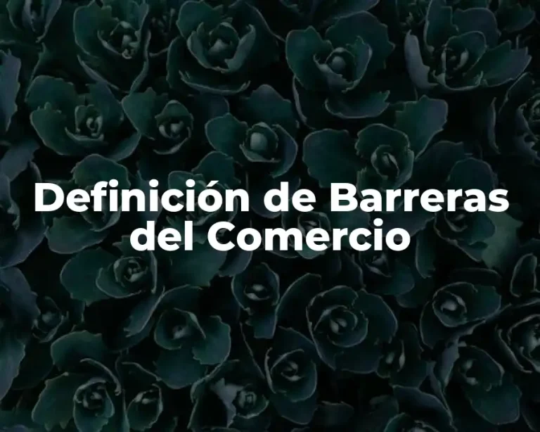 Definición de Barreras del Comercio
