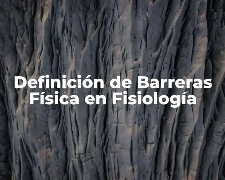Definición de Barreras Física en Fisiología