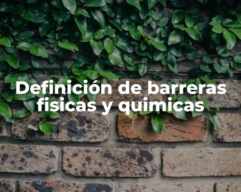 Definición de barreras fisicas y quimicas