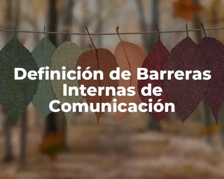 Definición de Barreras Internas de Comunicación